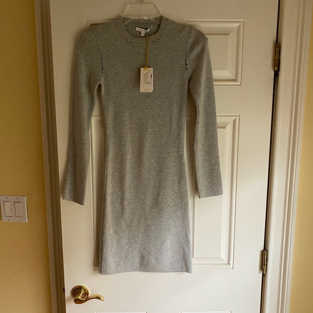 Gray Sweater dress. Great stretch and detail. Med. nwt